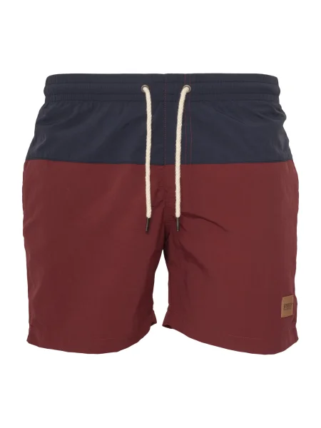 Urban Classics Șorturi de baie burgundy / bleumarin roșu