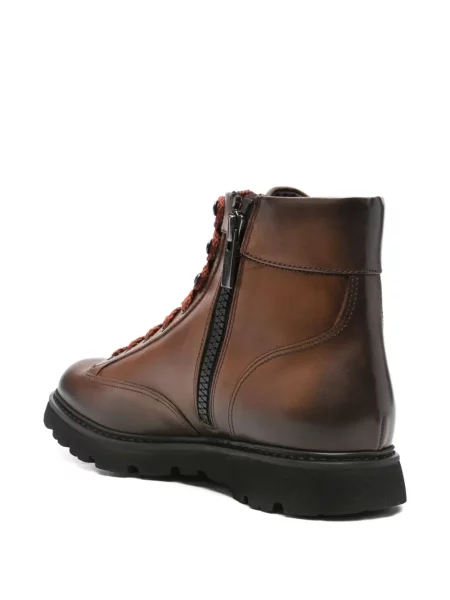 Botine Doucal's cu șireturi din piele maro