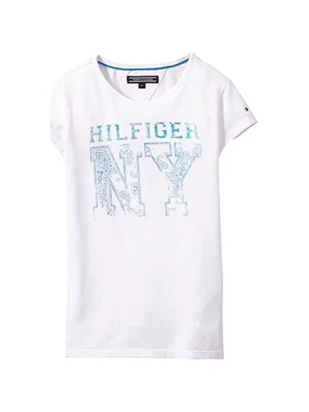 Tricou copii Tommy Hilfiger alb