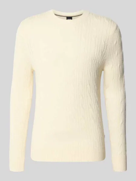 Sweter Boss wełniany biały