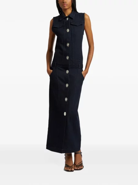 Rochie din denim Christopher Esber albastru