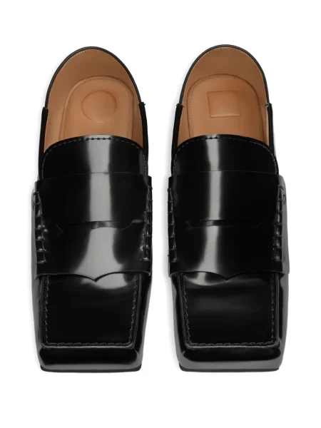 Pantofi loafer Jacquemus fără toc negru