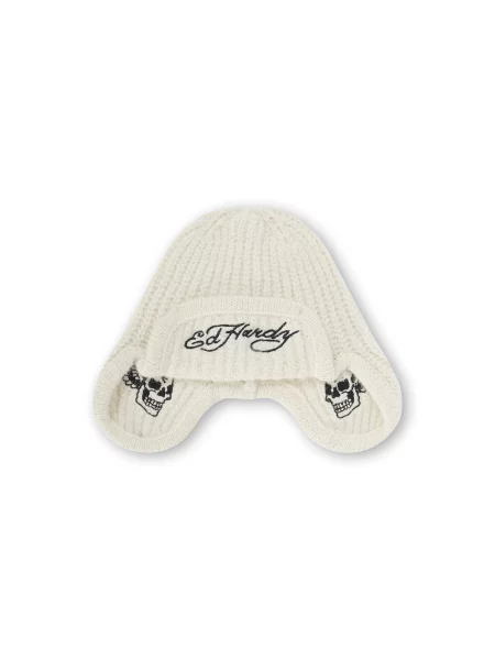 Ed Hardy Čepice krémová černá