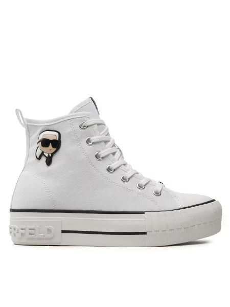 Sportbačiai KARL LAGERFELD White Canvas balta