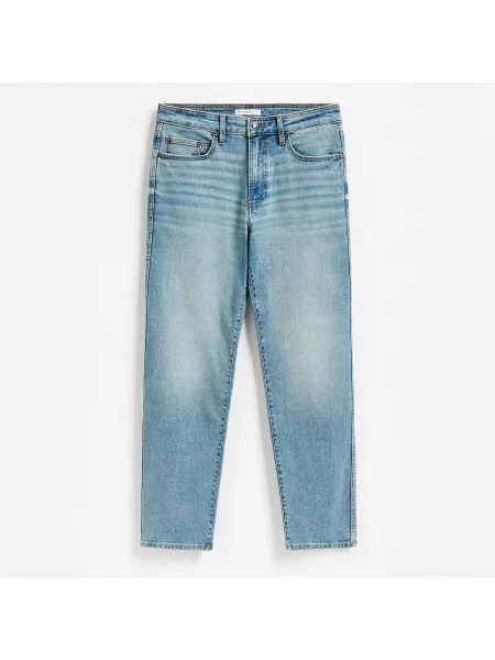 Reserved Koptatott hatású straight farmer indigo jeans