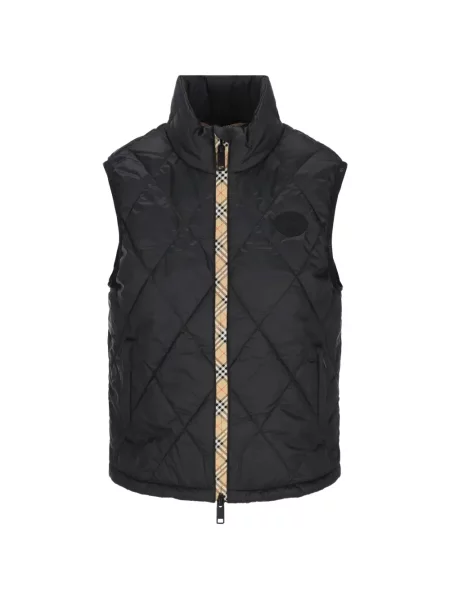 Matlasat vestă Burberry în carouri negru