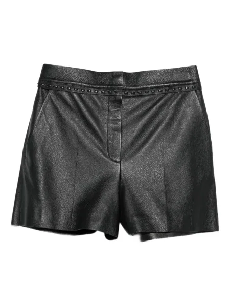 Pantaloni scurți Fendi din piele negru