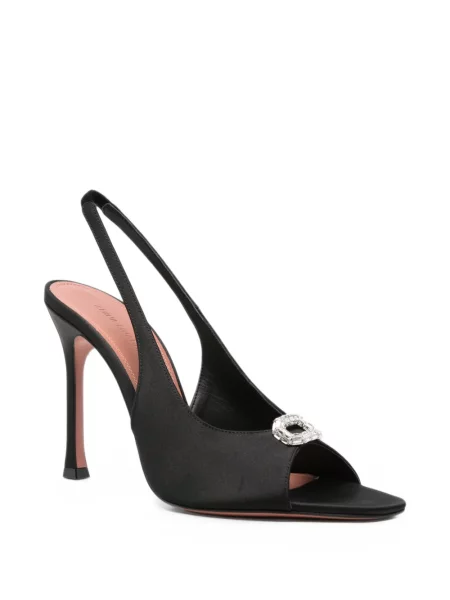 Pantofi cu toc Amina Muaddi slingback negru