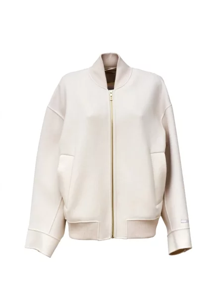 Kurtka bomber Sportmax wełniany biały