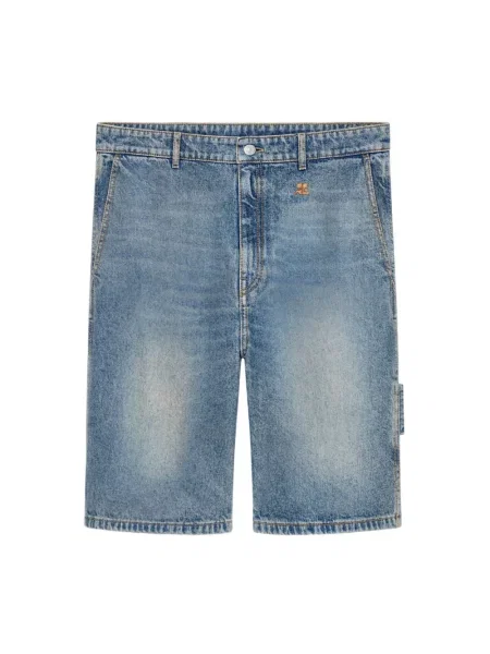 Krótkie szorty jeansowe Courreges niebieskie