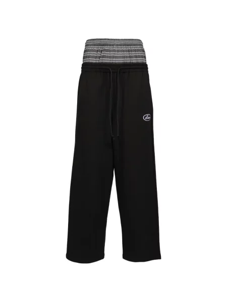 Pantaloni We11done alergare cu autograf negru