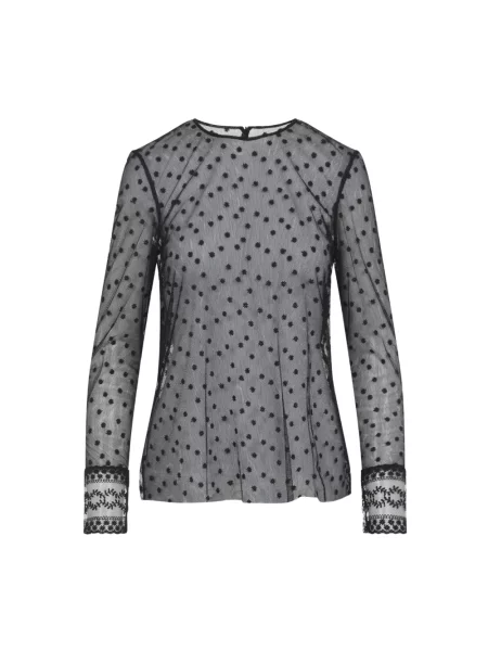 Top Alberta Ferretti tiulowy czarny