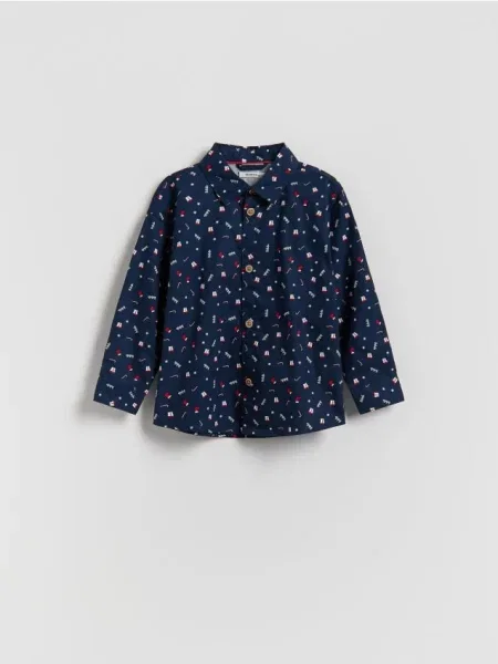 Reserved Świąteczna koszula granatowy