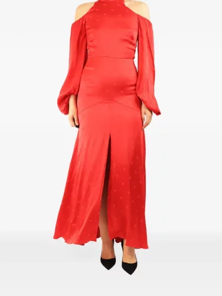 Rochie maxi Temperley London din satin roșu