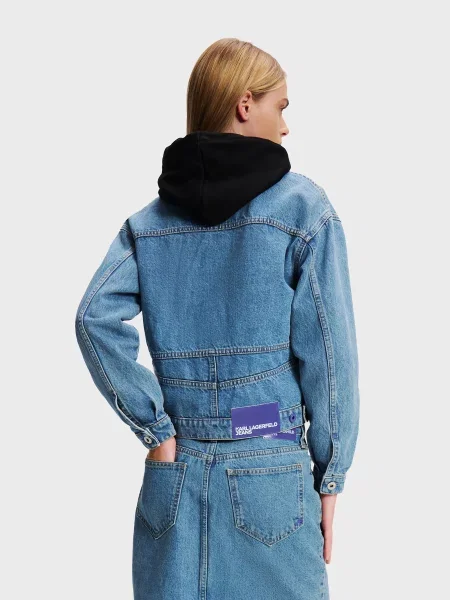 Джинсова куртка Karl Lagerfeld Jeans блакитний