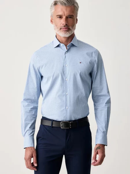 Tommy Hilfiger cămașă pentru bărbați cu albastru