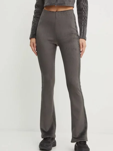 Adidas Originals Tepláky Femme Galore Rib Flared Legging sivá
