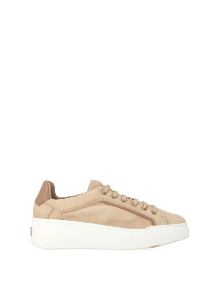 Max Mara Sneakersy Beżowy brązowe