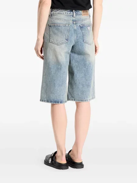 Pantaloni scurți din denim Guess albastru
