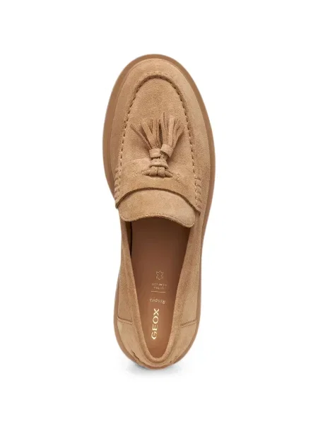 Pantofi loafer Geox din piele de căprioară