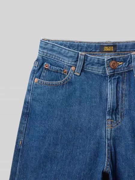 Szorty jeansowe ze szwami w kontrastowym kolorze model ‘TONY’ Jack & Jones niebieskie