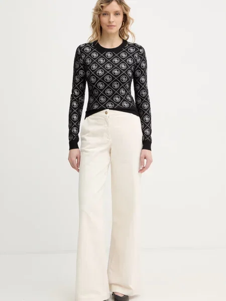 GUESS Pulover / argintiu negru