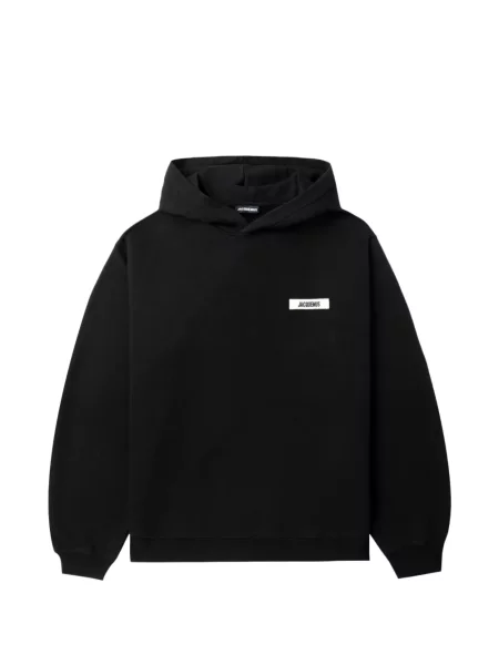 Bluza z kapturem Jacquemus z kapturem z logo czarna