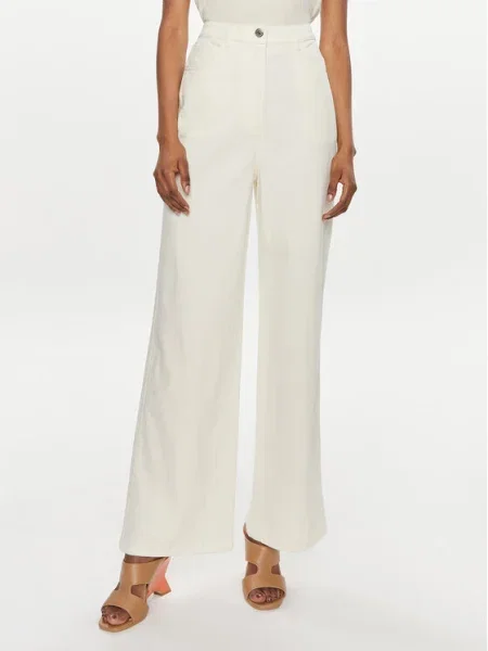 Samsøe Samsøe Džínsy Sashelly Écru Wide Leg