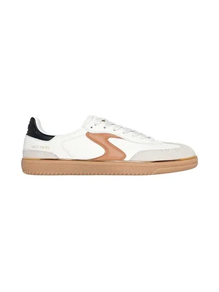 Sneakerși Skechers cu strasuri alb