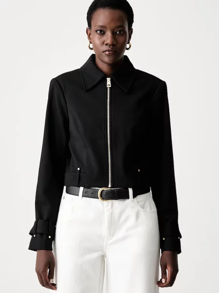 Guess jachetă scurtă pentru femei CLAUDIE negru