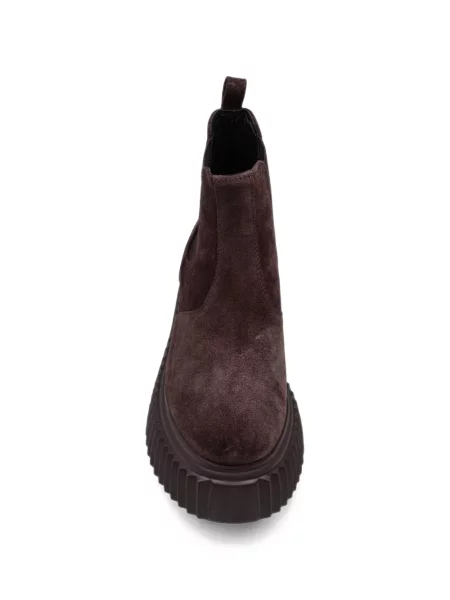 Botine chelsea Agl din piele de căprioară maro