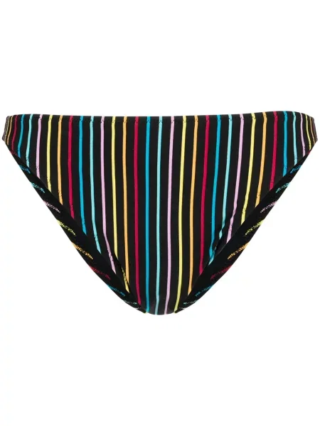 Bikini Solid & Striped w paski czarny