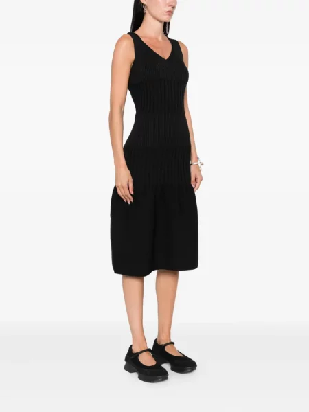 Sukienka midi Cfcl z dekoltem w serek do kolan garniturowa czarna