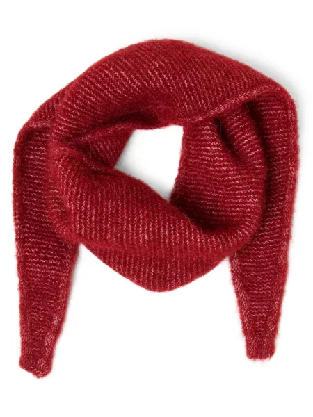 Samsøe Samsøe szalik z dzianiny z zawartością alpaki i merynosów Sanor Kobiety Wełna merino ONE SIZE czerwony
