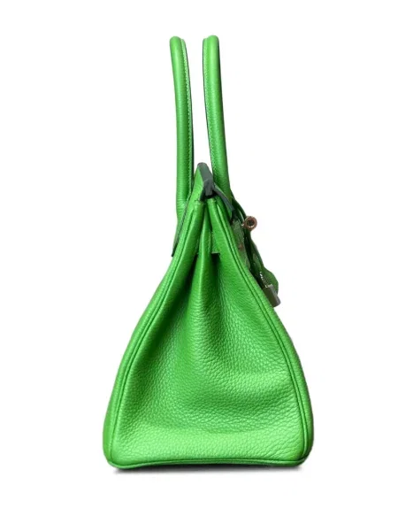 Kožená kožená taška Hermès Pre-owned zelená