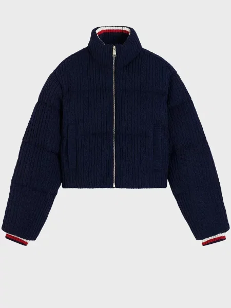 Трикотажная джинсовая куртка Tommy Jeans синяя