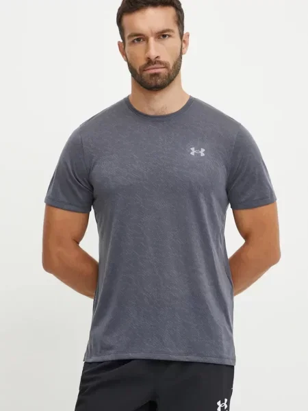 Тениска за бягане Under Armour Launch Camo с изчистен дизайн сиво