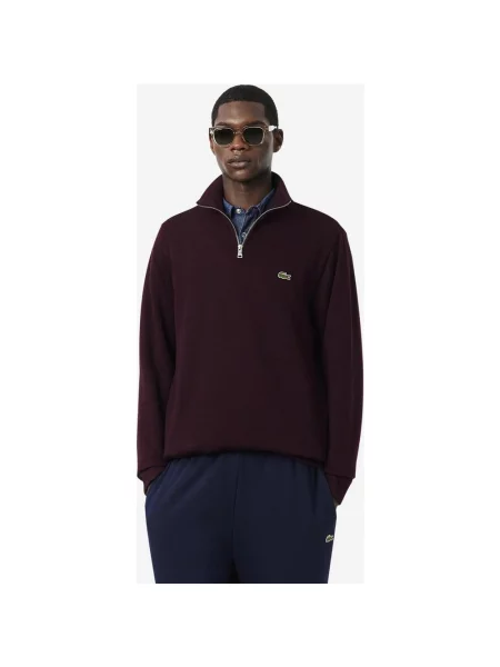 Bluza damska Lacoste Viennois High burdeos XS czerwona