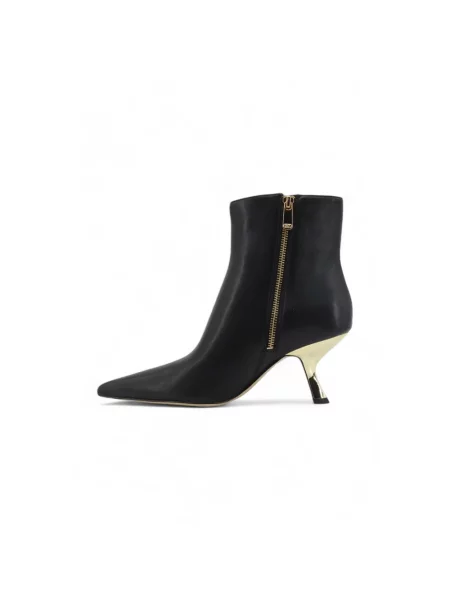 Lniane botki Michael Kors eleganckie czarne