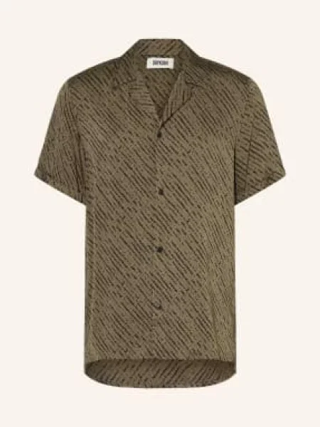 Drykorn Resortní Košile Bijan Regular Fit Ze Saténu khaki černá