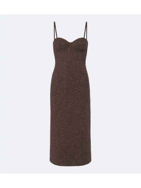 Rochie midi Ralph Lauren Collection de lână
