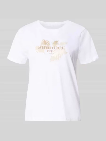 Męski t-shirt o kroju regular fit z czystej bawełny Tom Tailor biała