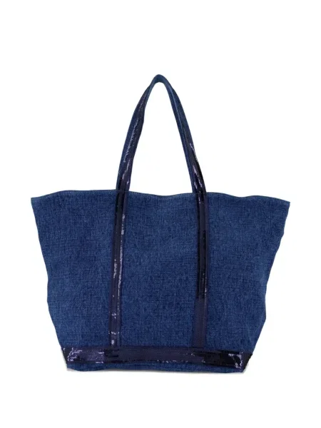 Duża torebka Vanessa Bruno z cekinami niebieska