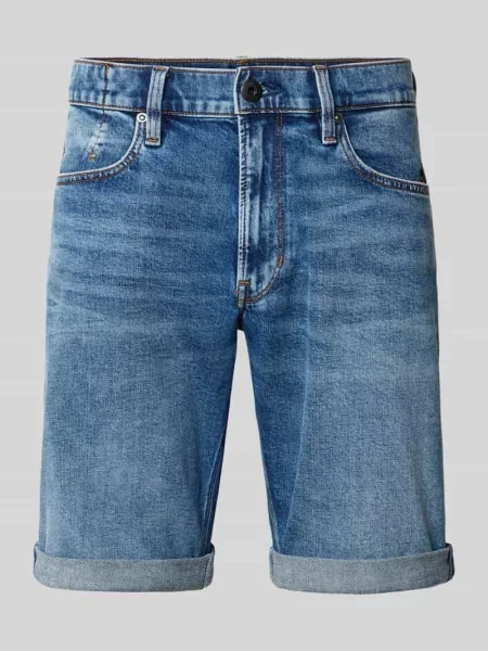 Szorty jeansowe o kroju slim fit z naszywką z logo model ‘Mosa’ G-star Raw niebieskie