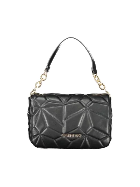 Lniana torebka Valentino By Mario Valentino czarna