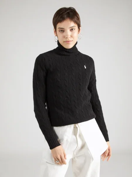 Polo Ralph Lauren Pulover črna / bela