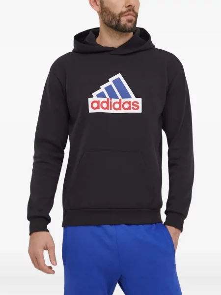 Csíkos tornaterem rövidnadrág Adidas nyomtatás kék
