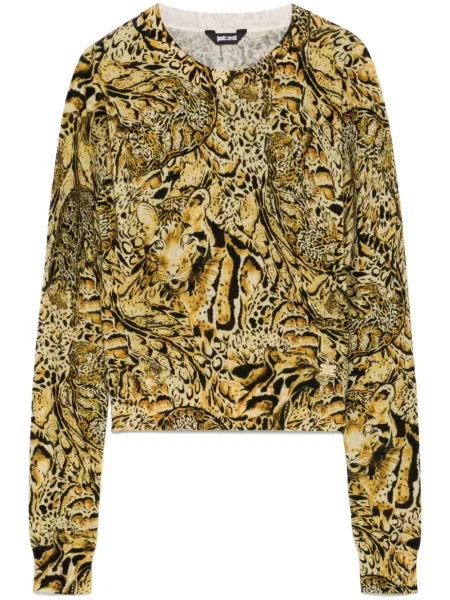 Pulover Just Cavalli cu imagine cu model leopard