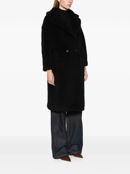 Ursuleț de pluș palton Max Mara de lână negru