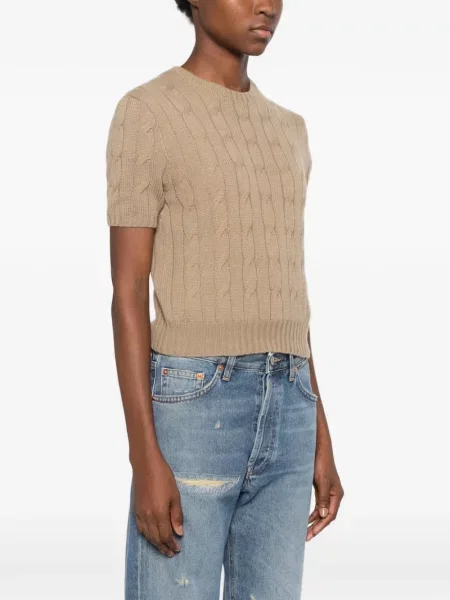 Sveter Lauren Ralph Lauren hnedá